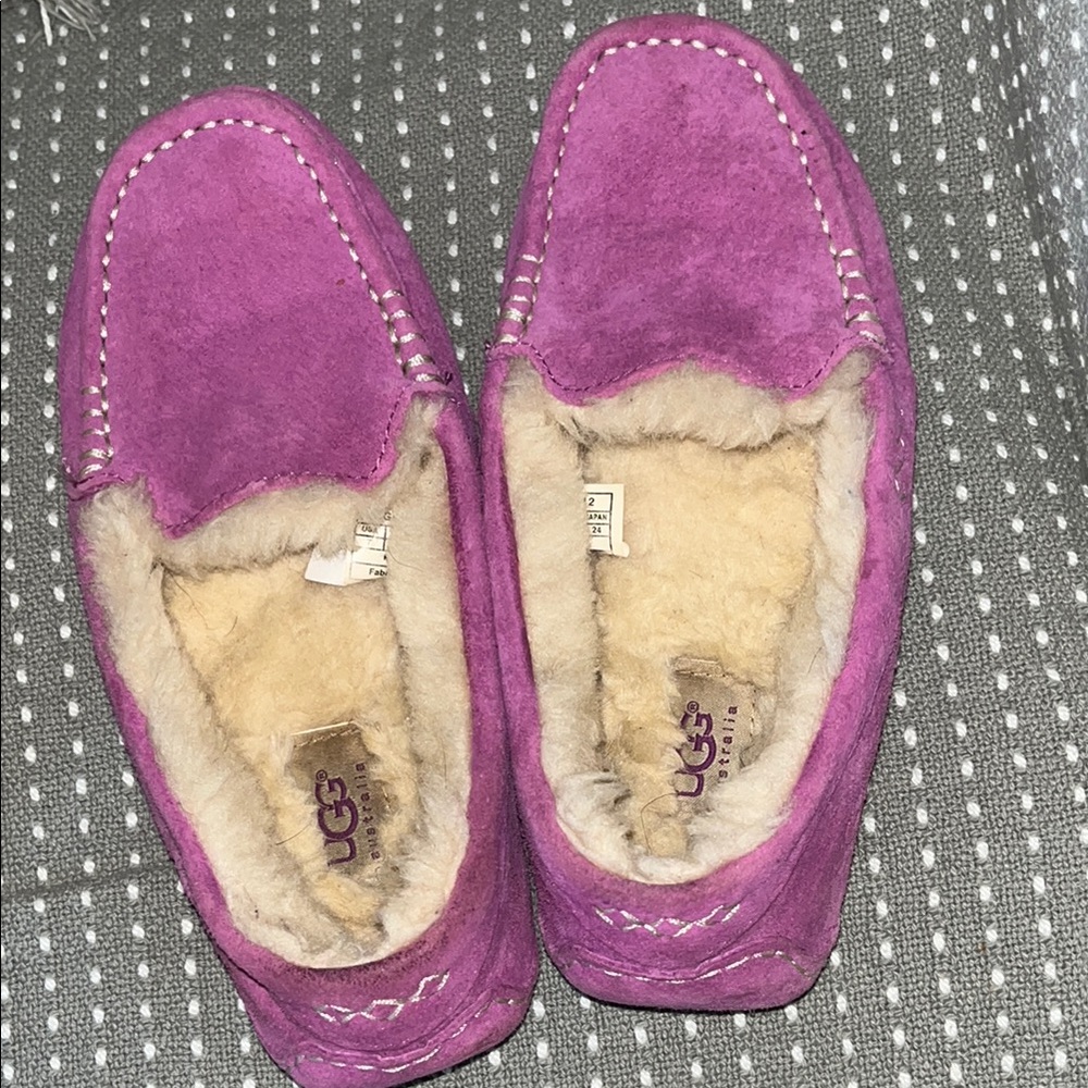 UGG pink Suede Slippers size 7